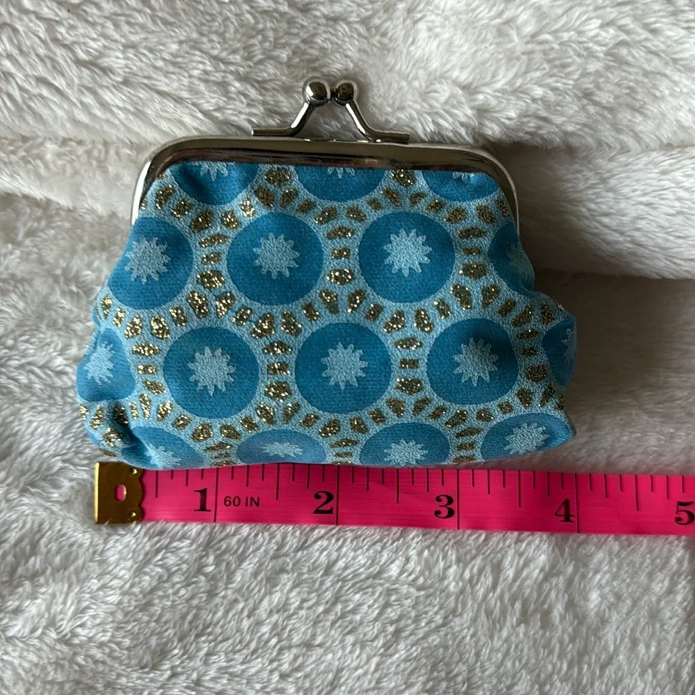 Kiss lock coin wallet blue and gold